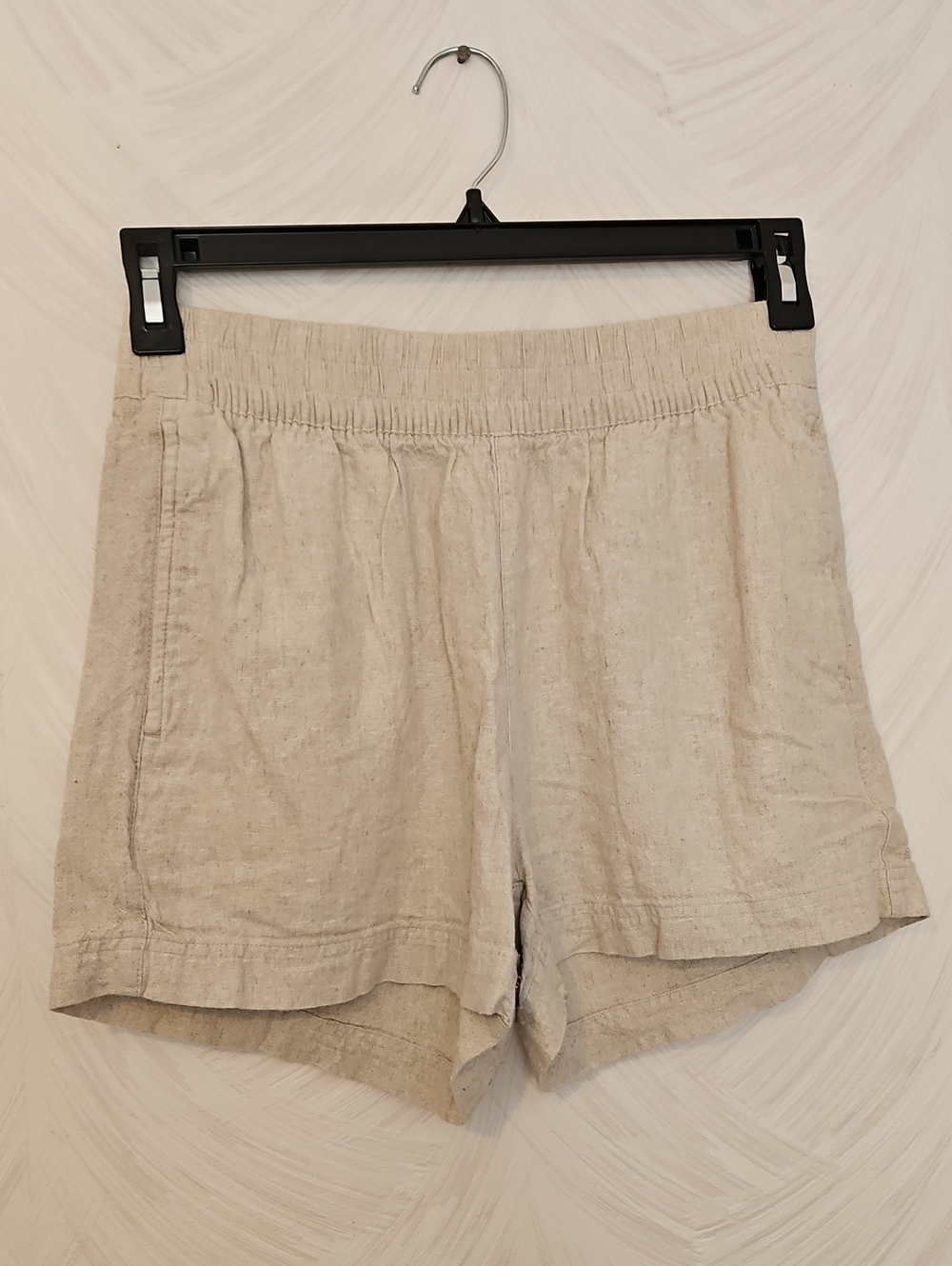 Old Navy Women's High-Waist Linen-Blend Shorts - Light Beige S